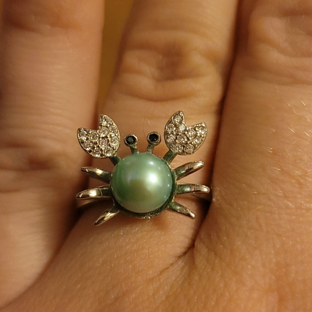 Crab Pearl Ring